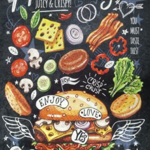 Konyhai Szőnyeg Hali hamburger 70x200 cm